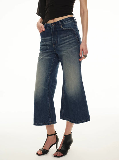 Vintage Flare Capri Jeans
