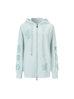 Green & Beige Printed Hoodie Set