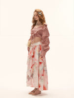 Watercolor Fruit Puff Sleeve Set