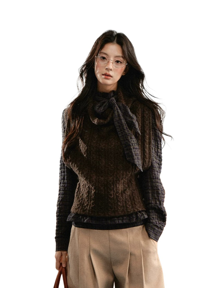 Plaid Layered Skirt Set