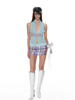 Sheer Organza Halter Top