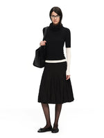 Crinkled A-Line Skirt