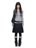 Pleated A-Line Midi Skirt