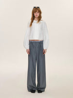 French Tuck Pleat Blouse