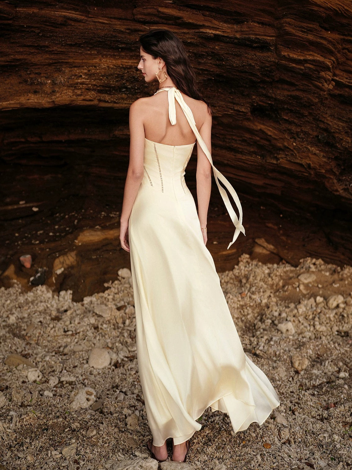 Verdant Halter Maxi Dress