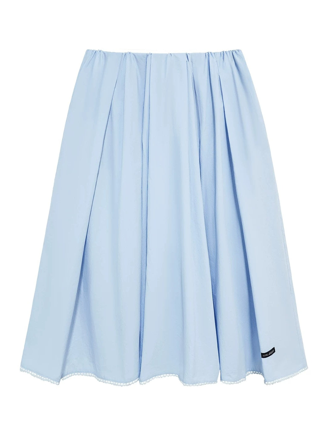 Lace Pleated Midi Skirt