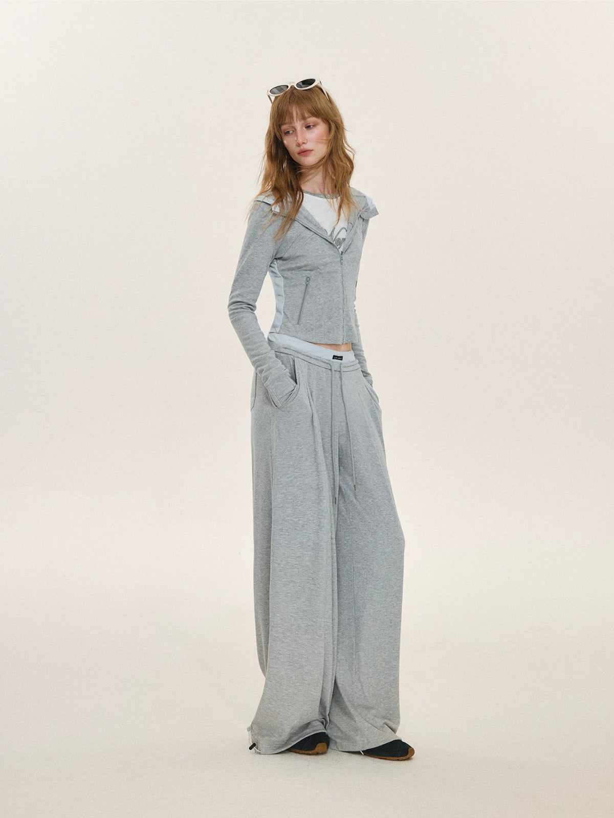 Colorblock Hoodies &amp; Pants Set