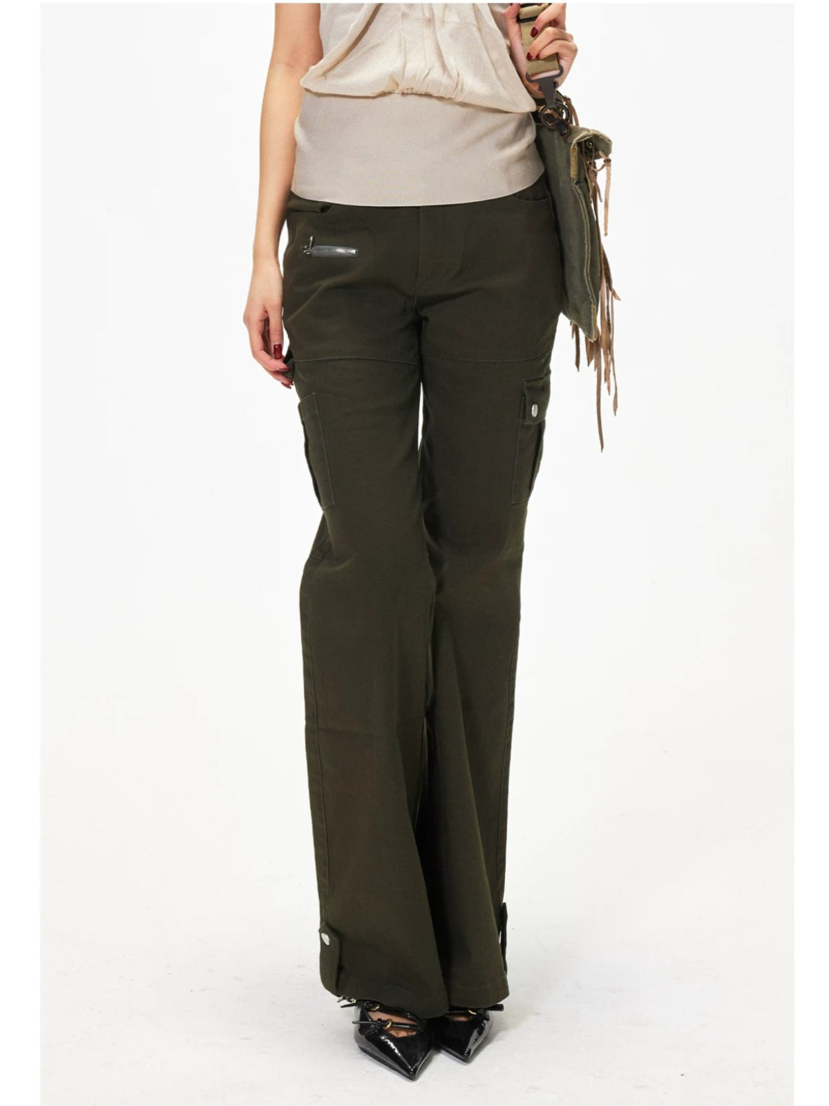 Vintage Utility Flare Cargo Pants