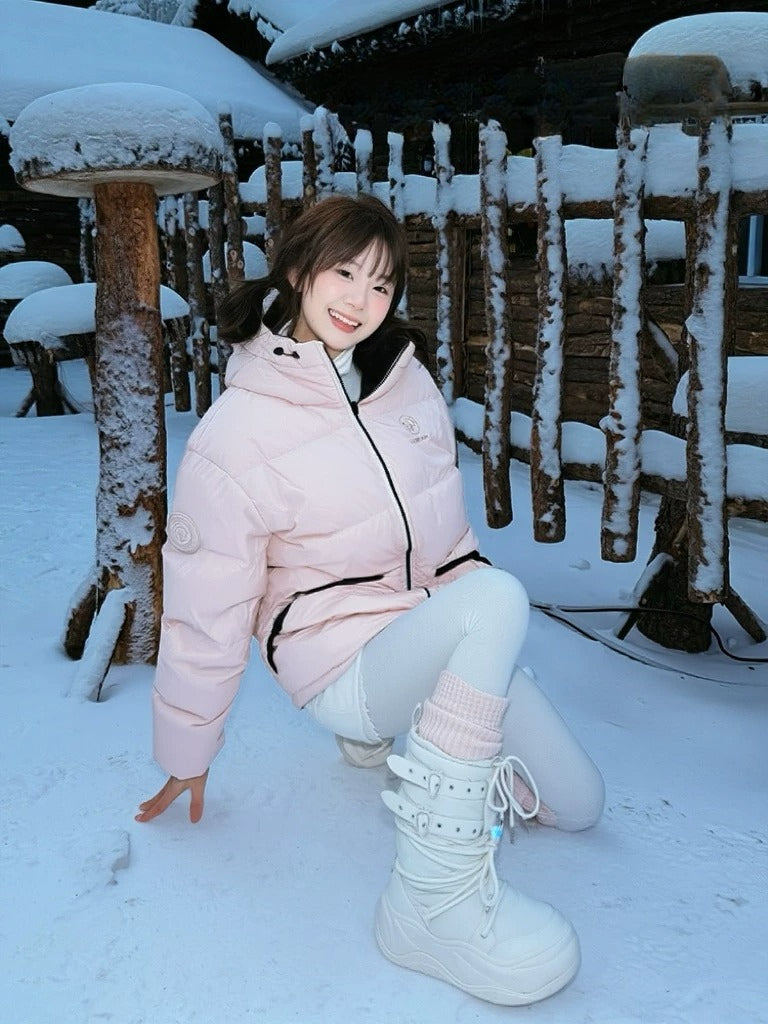 Fleece Platform Snow Boots