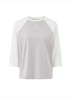 Contrast Stripe Dot Tee