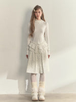 “Layered Essential” Pleated Panel Knit Top