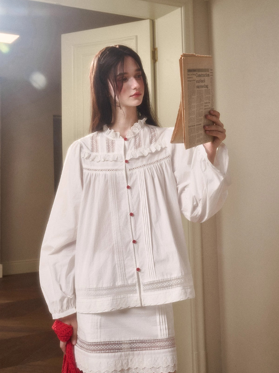 Cosagach Little World Cotton Shirt &amp; Skirt Set