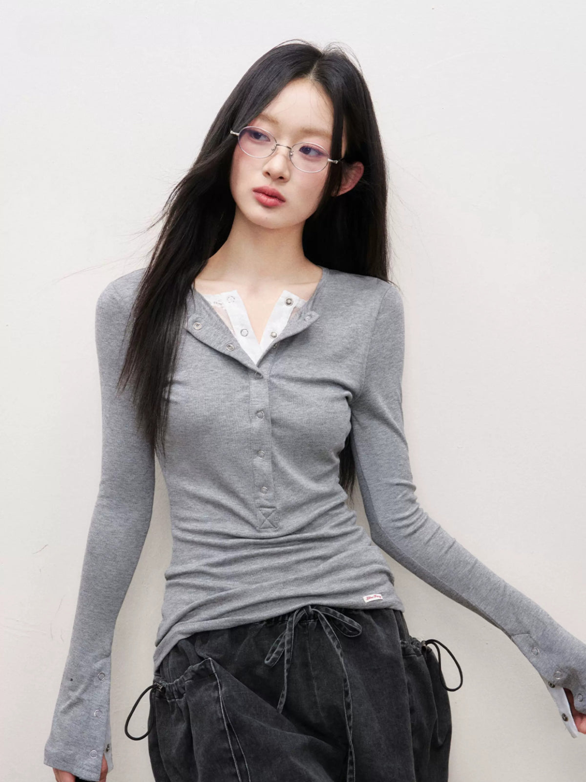 Lace Trim Layered Knit Top