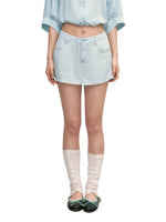 Light Blue A-Line Skirt