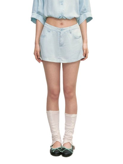Light Blue A-Line Skirt
