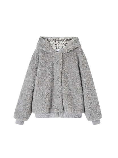 Sherpa Plaid Reversible Hooded Jacket