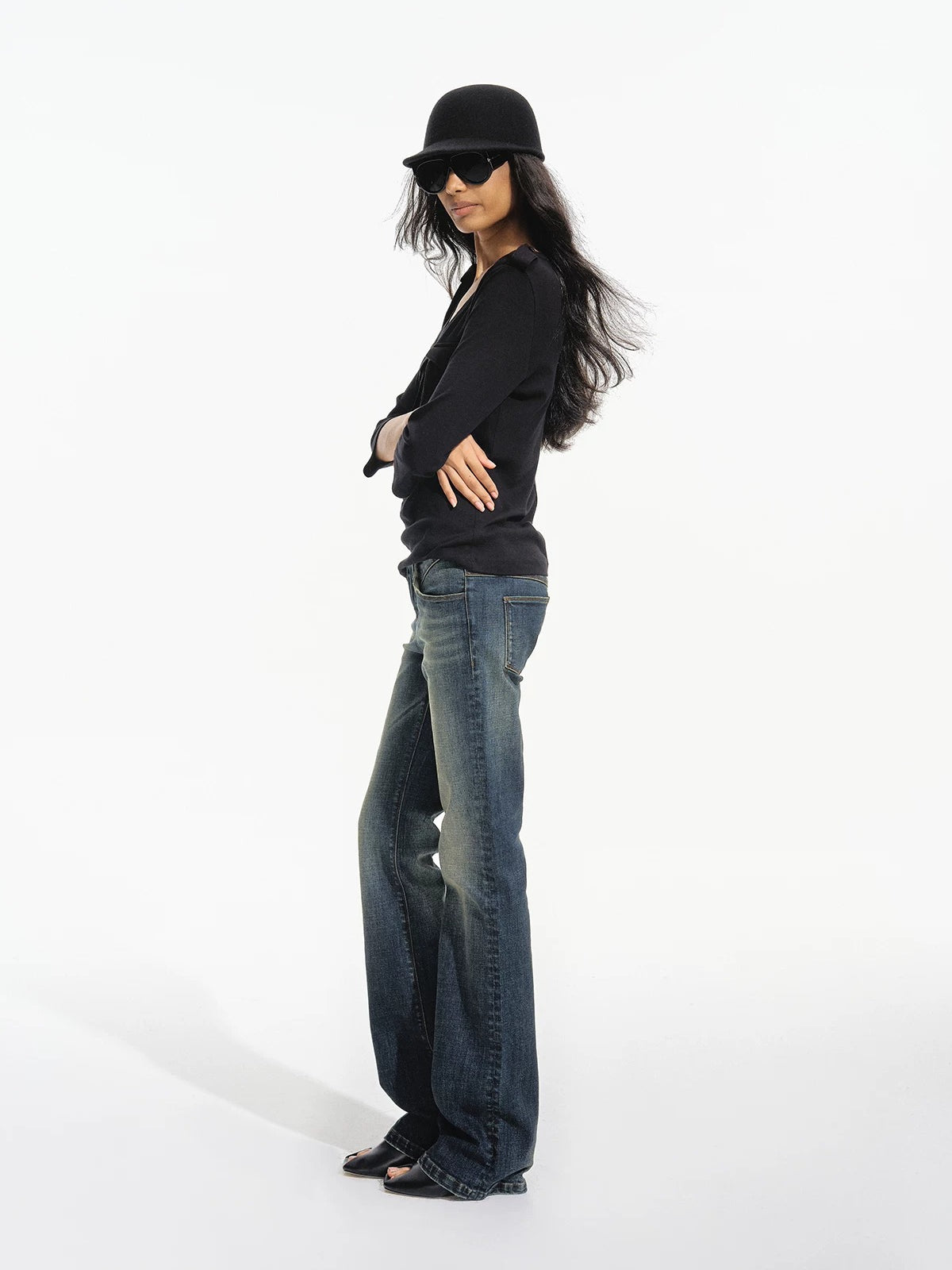 Low Rise Flare Jeans