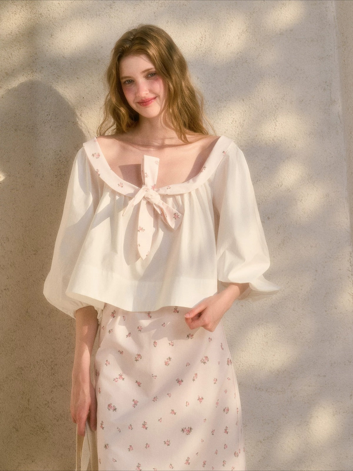 Floral Puff Sleeve Set