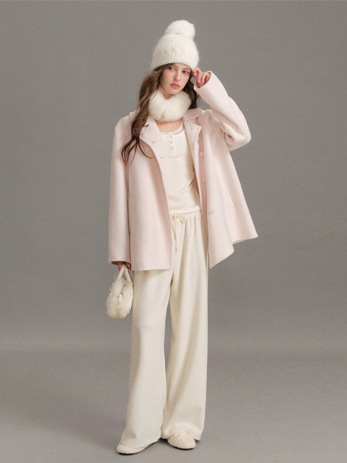 Peter Pan Collar Wool Coat