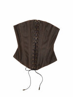 Washed Leather Corset Top