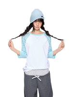 Contrast Stripe Dot Tee
