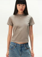 Embroidered Badge Cropped T-Shirt