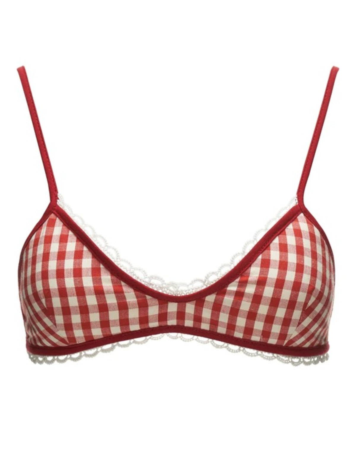 Plaid Lace Corset Cami Top