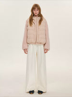 Hooded Fleece Down Vest Two-Piece Set