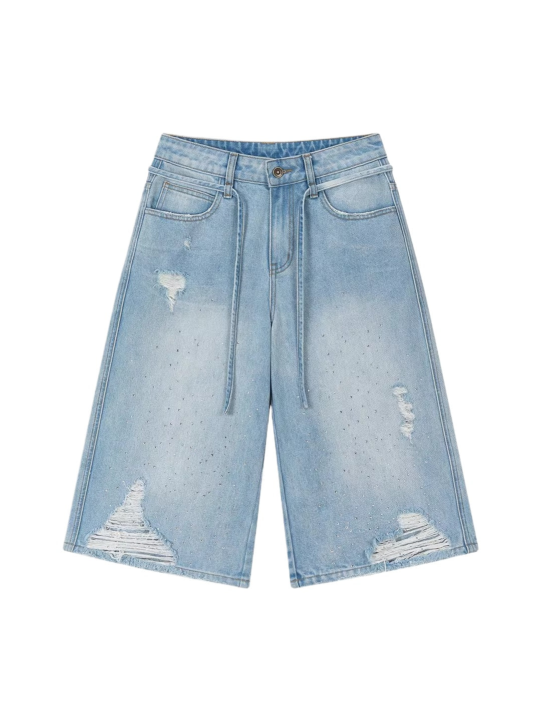 Rhinestone Cropped Jeans