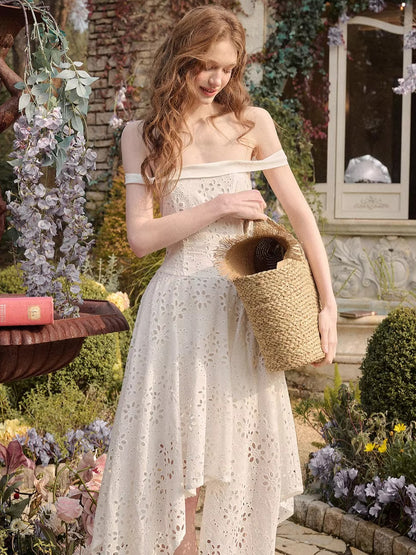 Asymmetric Hem Cotton Dress
