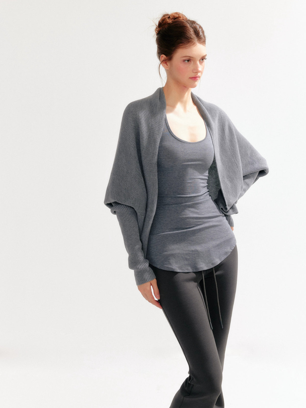 Lazy Knit Cardigan Tank Set