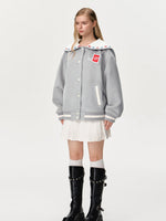 Love Letter Tweed Baseball Jacket