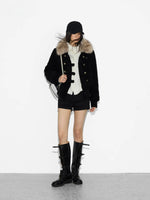 Detachable Faux Fur Bouclé Jacket