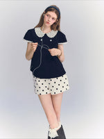 Polka Dot Linen Shorts