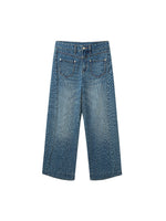 Pocket Panel Wide-Leg Jeans