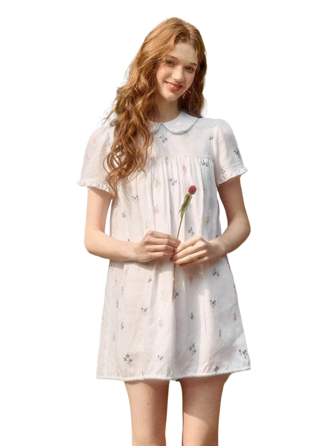 Linen Embroidered Three-Piece Set