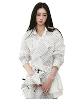 Waist-Cinched Layered Sunshade Short Shirt