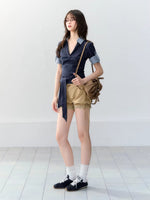 Layered Polo Knit T-Shirt
