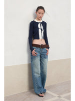 Spun Long-Sleeve Knit Cardigan