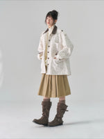 Floral Patchwork Twill Utility Coat