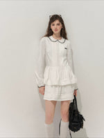 Embroidered Babydoll Dress