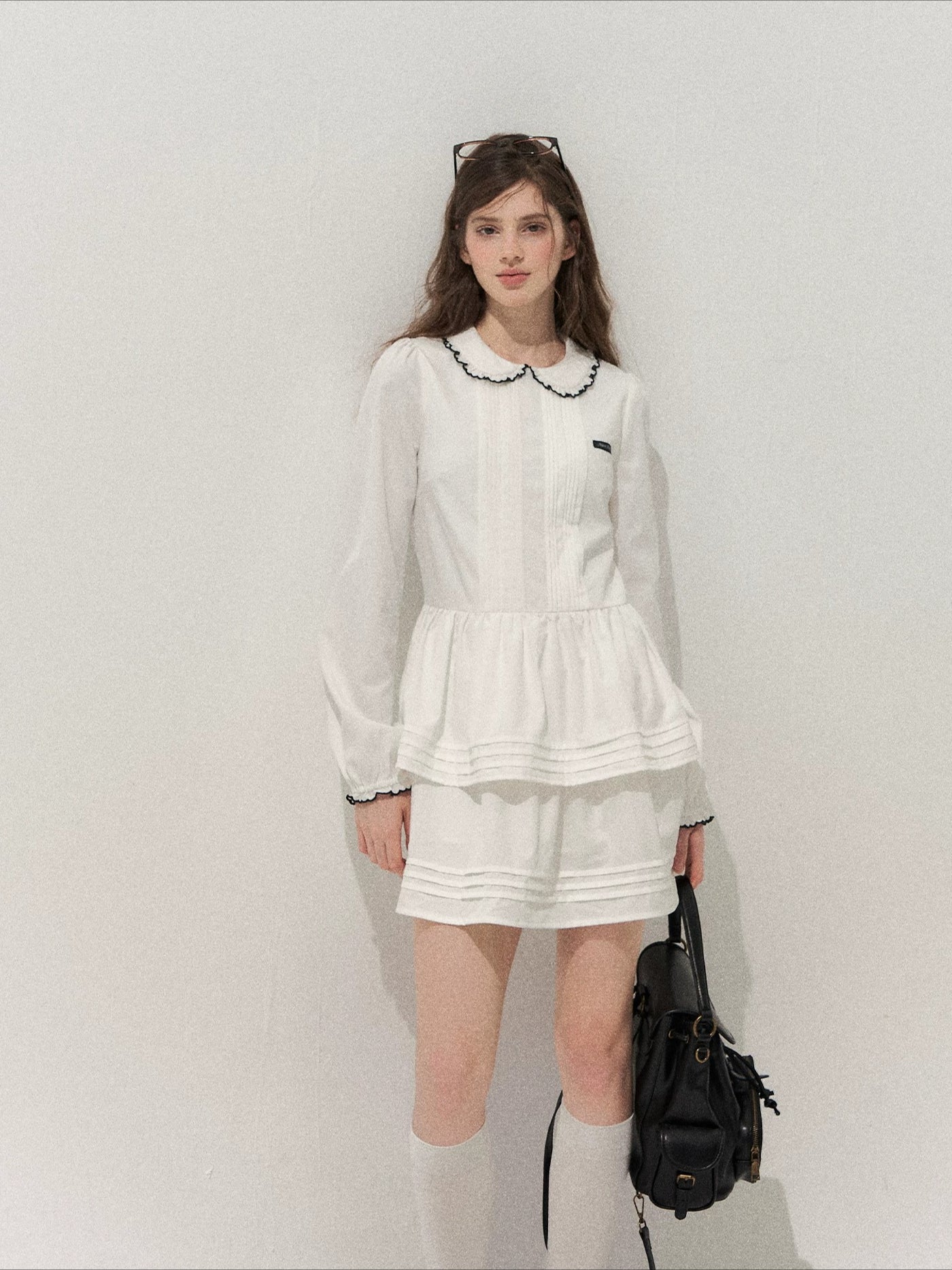 Embroidered Babydoll Dress