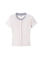 Contrast Collar Knit Tee