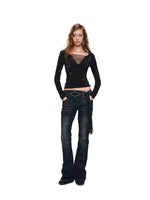 Vintage Studded Fringe Wide Waist Belt