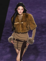 Faux-Fur Cape Vest