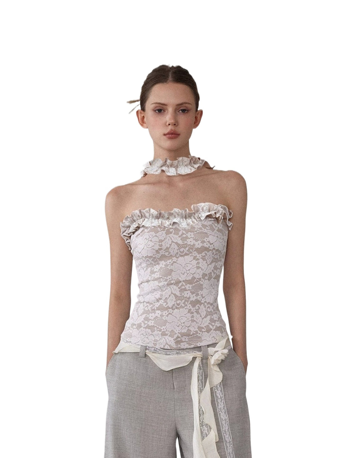 Lace Halter Bandeau Top