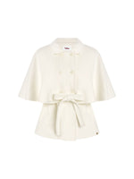 Layered Cape Belted Wool Coat