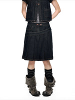 Doll Collar Denim Set