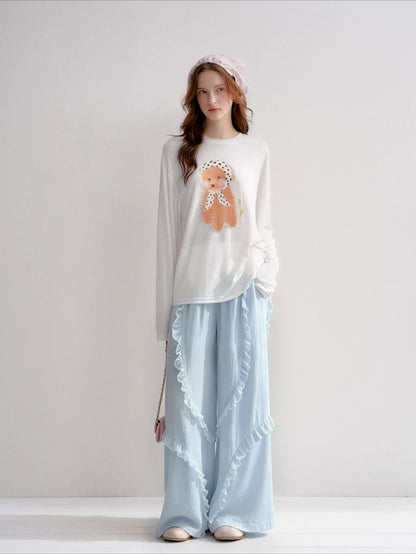 Lace Wide Leg Pants