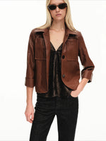 Waxed Leather Skirt Set